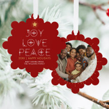 Moderne Freude Liebe Friede Weihnachten Weihnachte