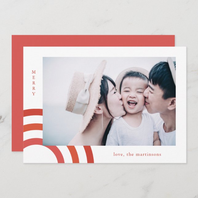 Moderne Freude mit rosa Geo-Foto (Vorne/Hinten)