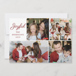Moderne freudige Schrift 4 Foto-Raster Weihnachten