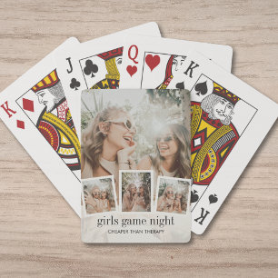 Moderne Freunde Foto-Collage Mädchenabend Spiele Spielkarten