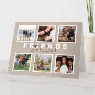 Moderne Freunde für immer Foto-Collage Andenken Karte