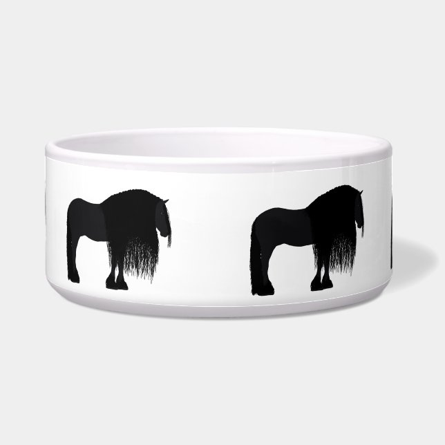 Moderne Friesian Horse Illustration Napf (Vorderseite)