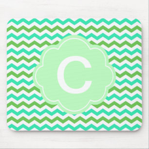 Moderne, frisch grüne Zickzack Zzigzag Mousepad