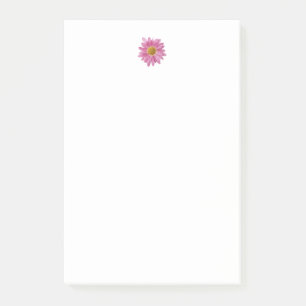 Moderne, frisch rosa Daisy ihr Schreibtisch Post-it Klebezettel