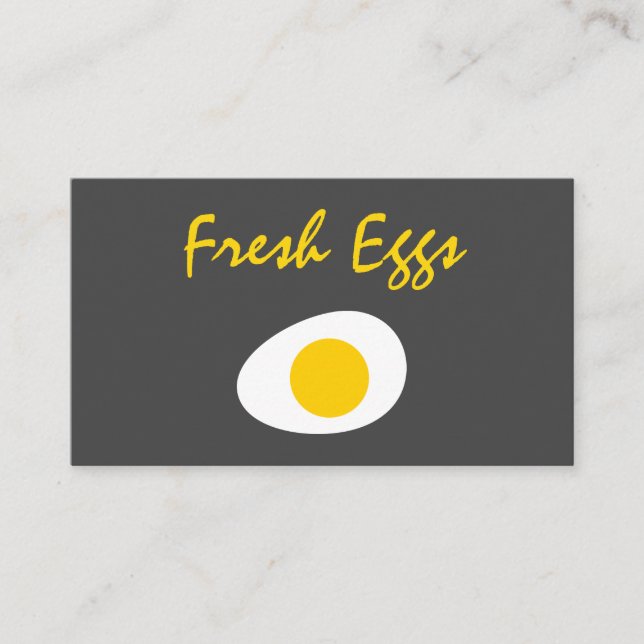 Moderne frische Eier Visitenkarte (Vorderseite)