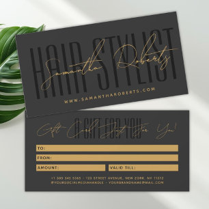 Moderne Friseur-Schrift-Typografie-Geschenkkarte
