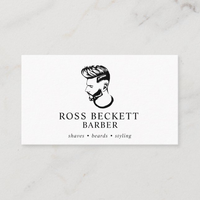Moderne Friseur-Stylist-Visitenkarte Visitenkarte (Vorderseite)
