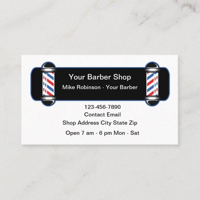 Moderne Friseursalon-Beleuchtungstheme Visitenkarte (Vorderseite)