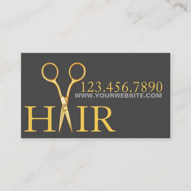 Moderne Friseursalon Stylist Business Card Visitenkarte (Vorderseite)