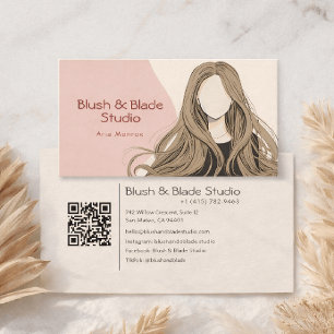 Moderne Frisuren-Illustration Friseur Salon Visitenkarte