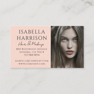 Moderne Frisuren-Make-up-Foto-Vorlage Visitenkarte