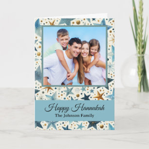 Moderne Frohe Chanukka-Muster Individuelle Familie Karte