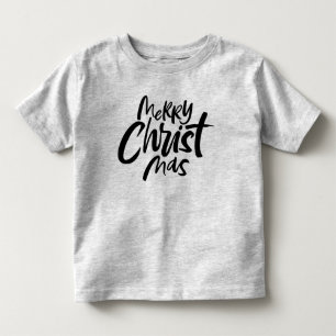 Moderne frohe Christliche Christusweihnachtsbriefe Kleinkind T-shirt