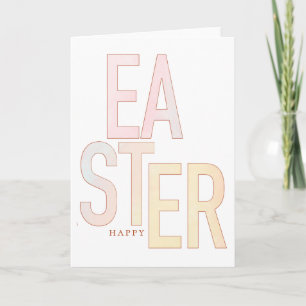 Moderne Frohe Ostern Pastell Farbverlauf Minimal Feiertagskarte