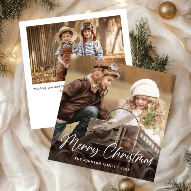 Moderne frohe Weihnachten 2 FOTO Gruß Einfach (Von Creator hochgeladen)