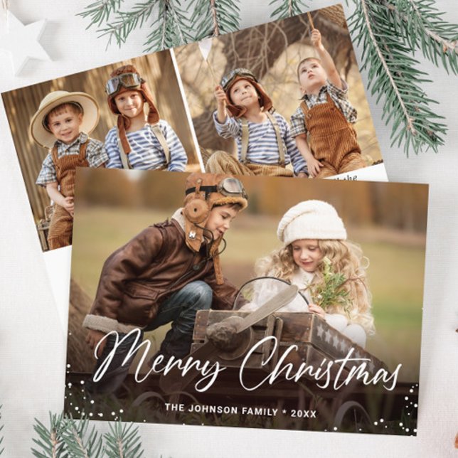 Moderne frohe Weihnachten 3 FOTO Gruß (Von Creator hochgeladen)