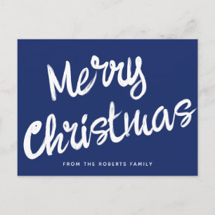 Moderne Frohe Weihnachten fette Schrift   Postkarte