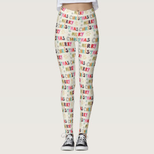 Moderne frohe Weihnachten Leggings