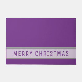 Moderne frohe Weihnachten Lila Fußmatte