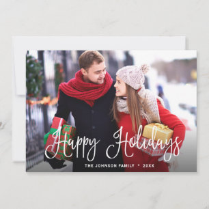 Moderne Frohe Weihnachten PHOTO Grußkarte