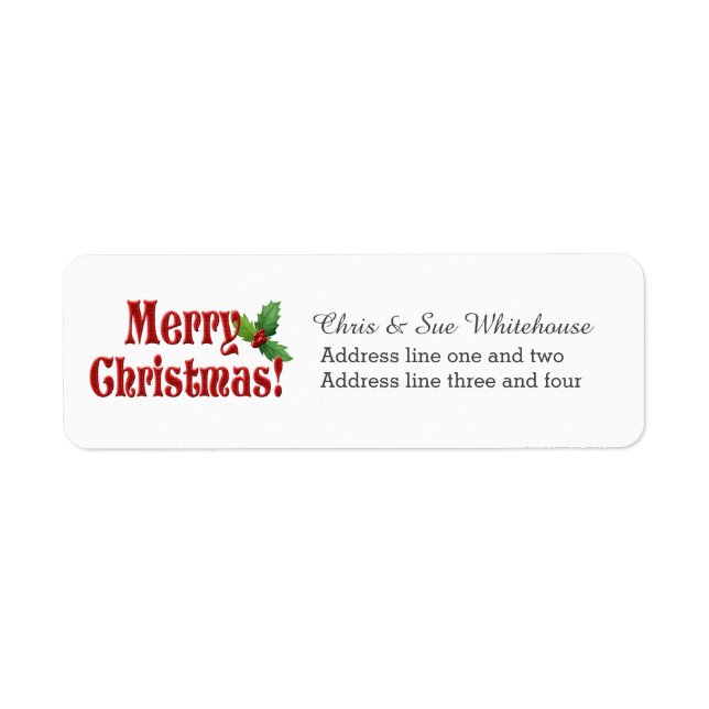 Moderne frohe Weihnachten und Holly (Vorne)
