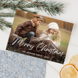 Moderne frohe Weihnachts-FOTO Gruß Feiertagskarte