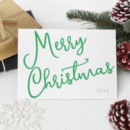 Moderne frohe Weihnachts-Script Typografie Kein Fo Mitteilungskarte