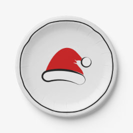 Moderne frohe Weihnachtsdruckplatte für die Weihna Pappteller