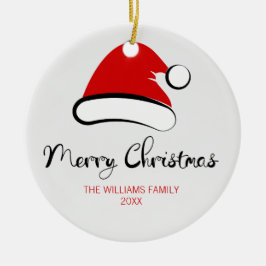 Moderne frohe Weihnachtsfeier Keramik Ornament