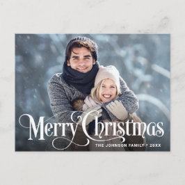 Moderne frohe Weihnachtsfeiertage FOTO Grußpost Postkarte