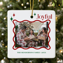 Moderne fröhliche Familienfoto-Weihnachten