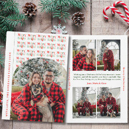 Moderne Fröhliche und Helle Torbogen-Weihnachtsfot Feiertagskarte