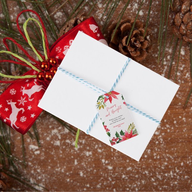 Moderne, fröhliche und Weihnachtsschrift Geschenkanhänger (Von Creator hochgeladen)