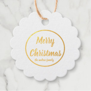 Moderne, fröhliche Weihnachtsgeschenke Geschenkanhänger