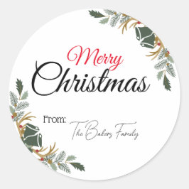 Moderne, fröhliche Weihnachtsgeschenke Sticker