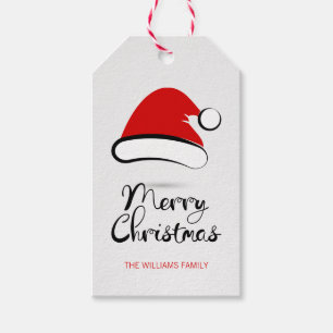 Moderne fröhliche Weihnachtsgeschenke-Weihnachtsma Geschenkanhänger