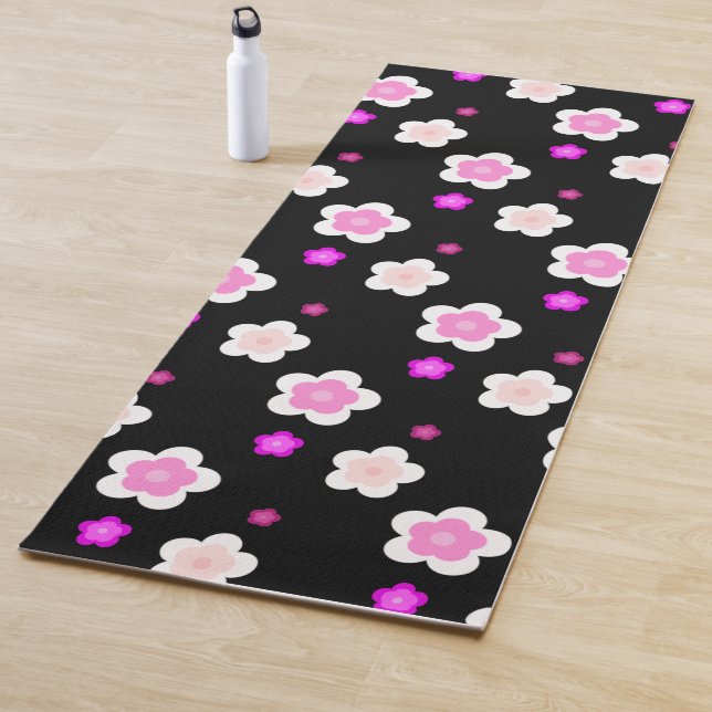 Moderne Frühlingsaqua Gefälle lila Flora Muster Yogamatte (Beispiel)