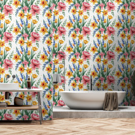 Moderne Frühlingsblumen Tapete