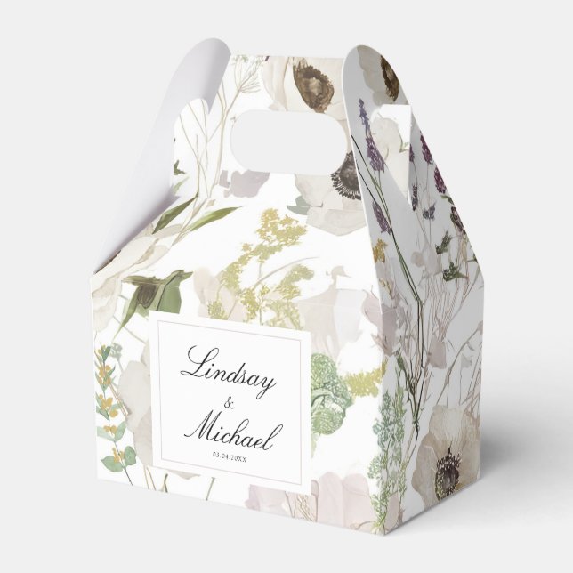 Moderne Frühlingshochzeit Geschenkschachtel (Vorderseite)
