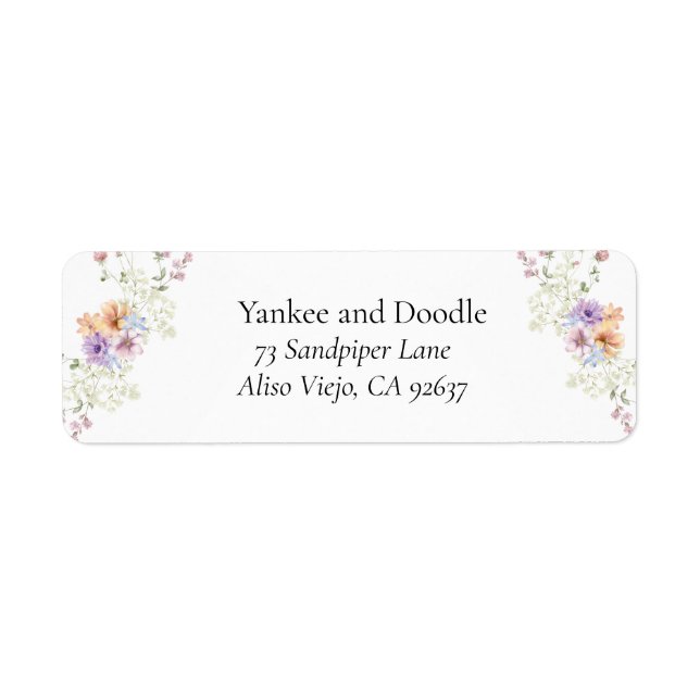 Moderne Frühlingshochzeit mit Wildblumen (Vorne)