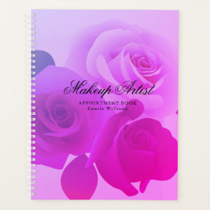 Moderne Fuchsien-Blumen-Makeup-Artist-Termin Planer