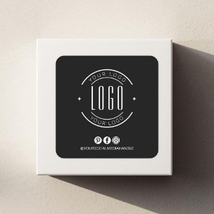 Moderne Fügen Sie Ihr Logo hinzu kleine Unternehme Quadratischer Aufkleber