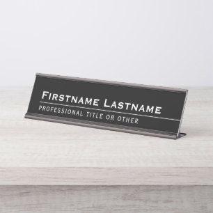 Moderne Führungskraft Name und Titel Schreibtisch  Schreibtischnamensplakette