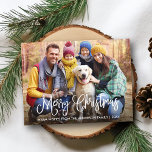Moderne Fun Calligraphie Frohe Weihnachten Foto Postkarte<br><div class="desc">Moderne Fun Calligraphie Script Frohe Weihnachtsfamilie Foto Postkarte</div>
