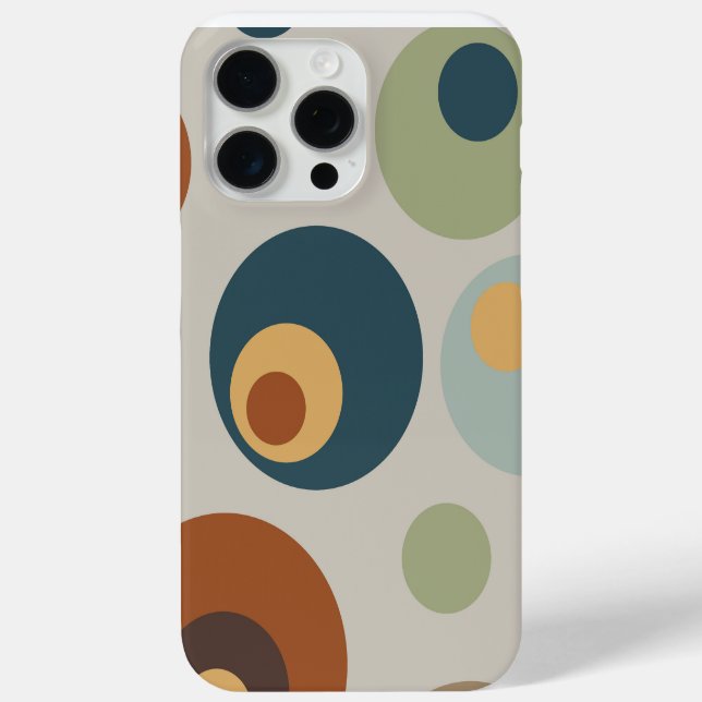 Moderne Fun-Kreise des Mitteljahrhunderts Case-Mate iPhone Hülle (Rückseite)