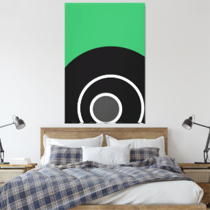 Moderne Fun Sea Green Schwarz-weiß Concentration A Leinwanddruck