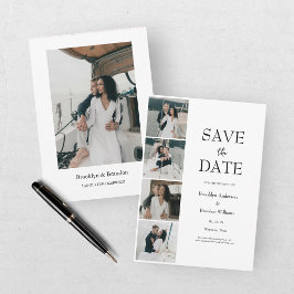 Moderne Fünf-Foto-Save-the-Date-Karte Save The Date