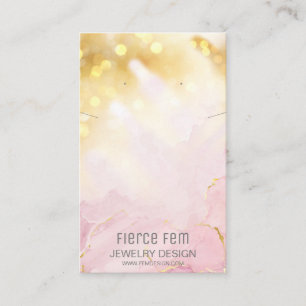 Moderne Funkelnd Schmuck- und Pink-Schmuckkarte Visitenkarte