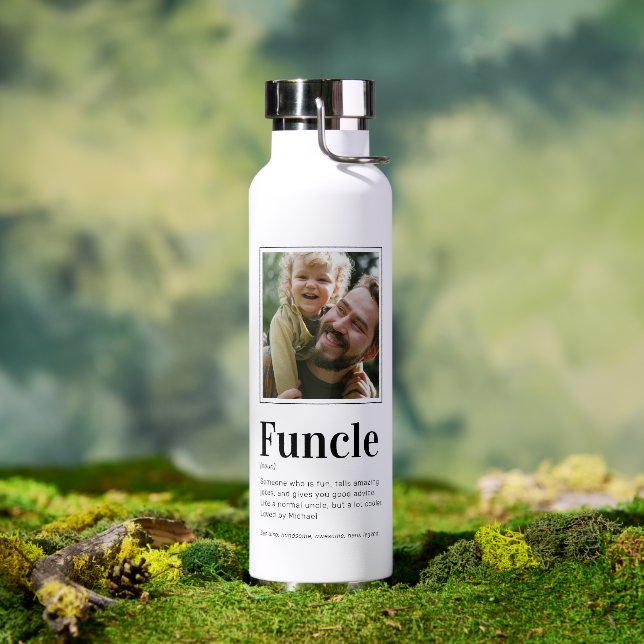 Moderne funktionelle Onkel-Foto-Wasserflasche Trinkflasche (Außenbereich)