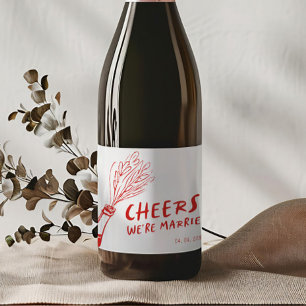 Moderne Funky Retro Red Wedding